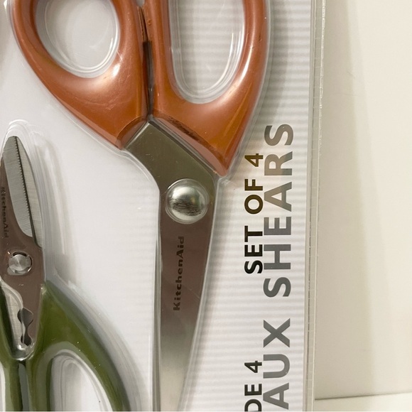 KitchenAid Multi-Color Shears Set All Purpose Utility Herb Snips Bent Scissors - Picture 2 of 12